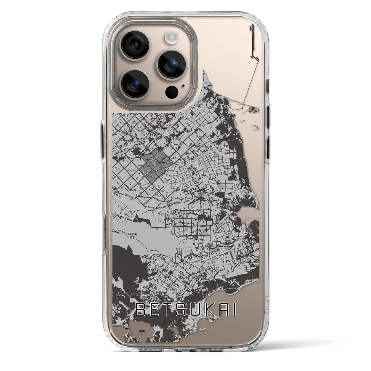 【別海（北海道）】地図柄iPhoneケース（MagSafeタイプ）