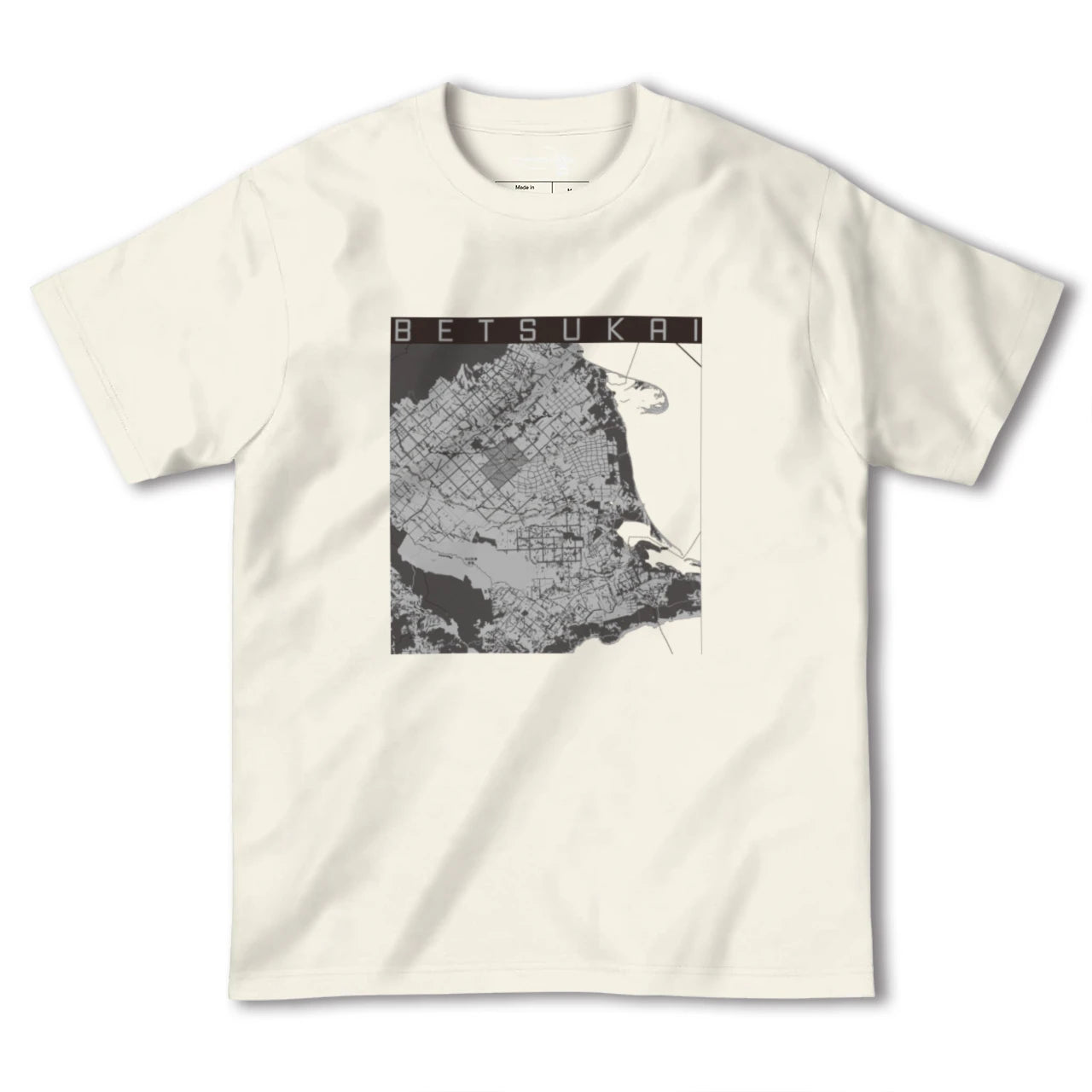 【別海（北海道）】地図柄ヘビーウェイトTシャツ