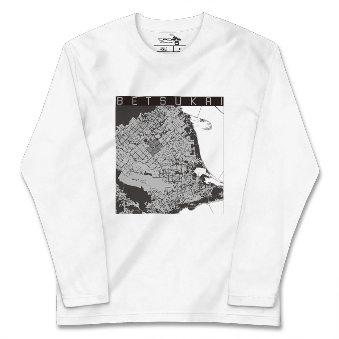 【別海（北海道）】地図柄ロングスリーブTシャツ