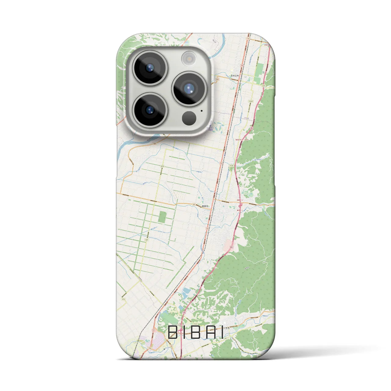 【美唄（北海道）】地図柄iPhoneケース（バックカバータイプ）