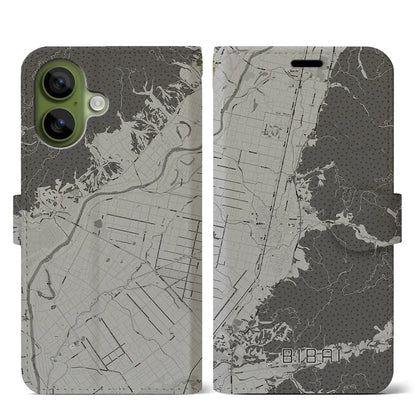 【美唄（北海道）】地図柄iPhoneケース（手帳タイプ）