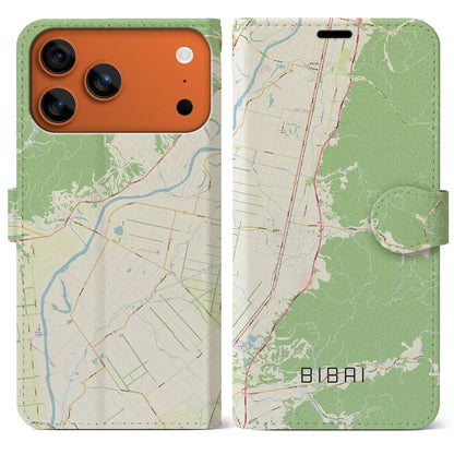 【美唄（北海道）】地図柄iPhoneケース（手帳タイプ）