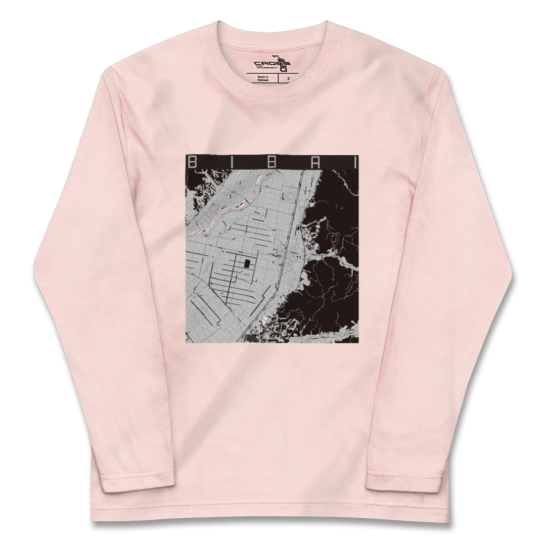 【美唄(北海道)】地図柄ロングスリーブTシャツ