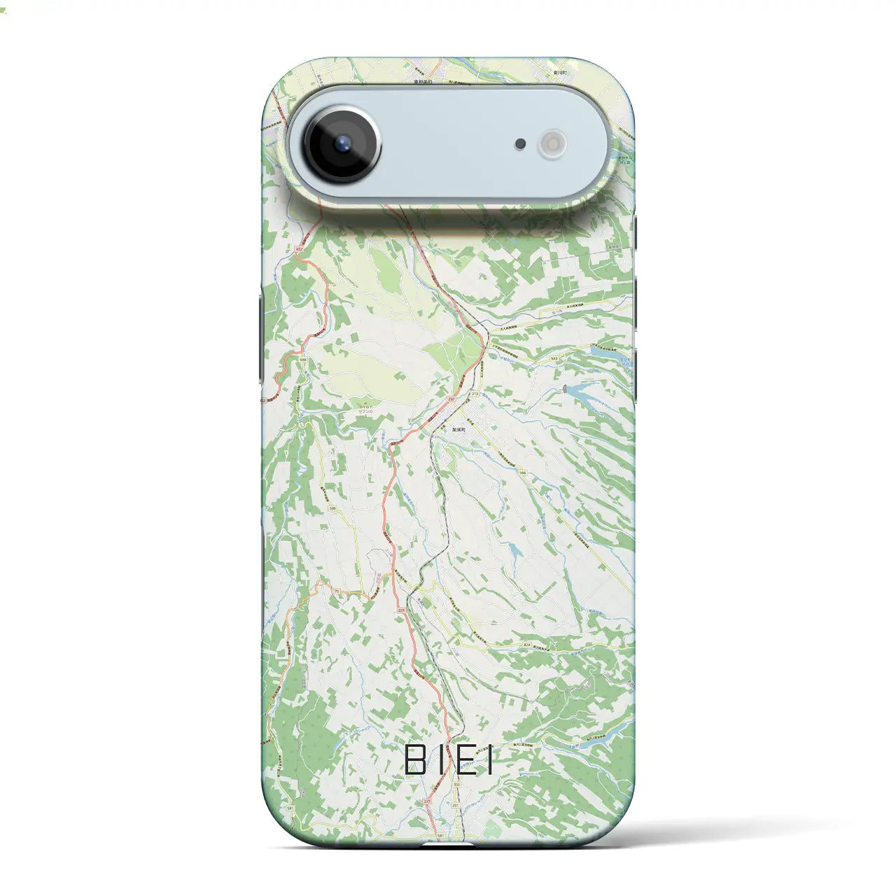 【美瑛（北海道）】地図柄iPhoneケース（バックカバータイプ）