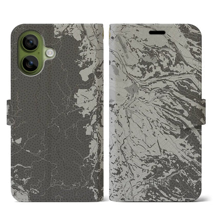 【美瑛（北海道）】地図柄iPhoneケース（手帳タイプ）