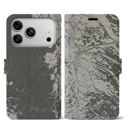 【美瑛（北海道）】地図柄iPhoneケース（手帳タイプ）