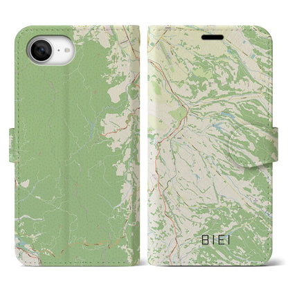 【美瑛（北海道）】地図柄iPhoneケース（手帳タイプ）