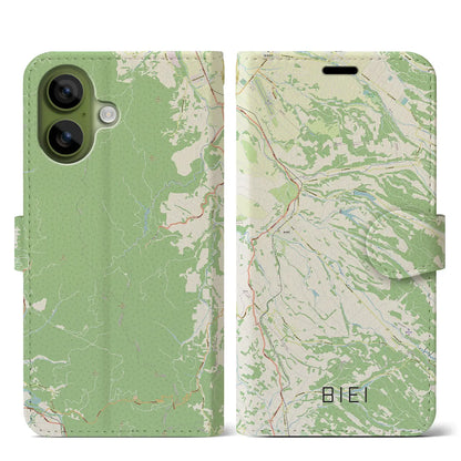 【美瑛（北海道）】地図柄iPhoneケース（手帳タイプ）