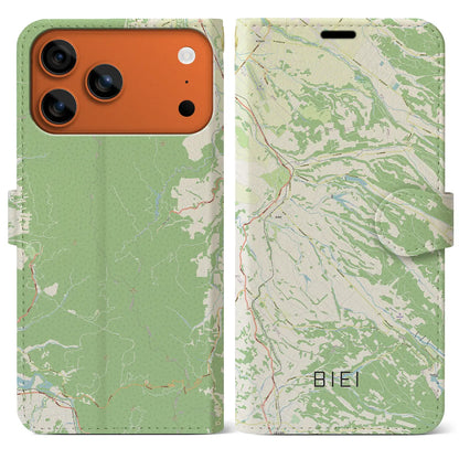 【美瑛（北海道）】地図柄iPhoneケース（手帳タイプ）