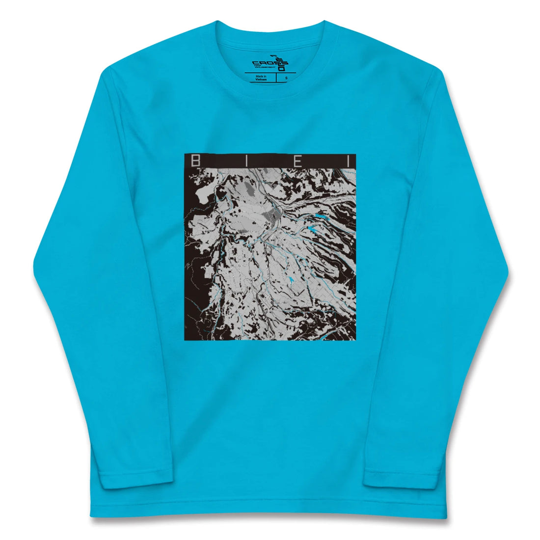 【美瑛(北海道)】地図柄ロングスリーブTシャツ