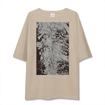 【美瑛（北海道）】地図柄ビッグシルエットTシャツ