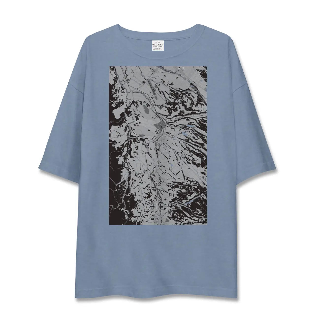 【美瑛（北海道）】地図柄ビッグシルエットTシャツ