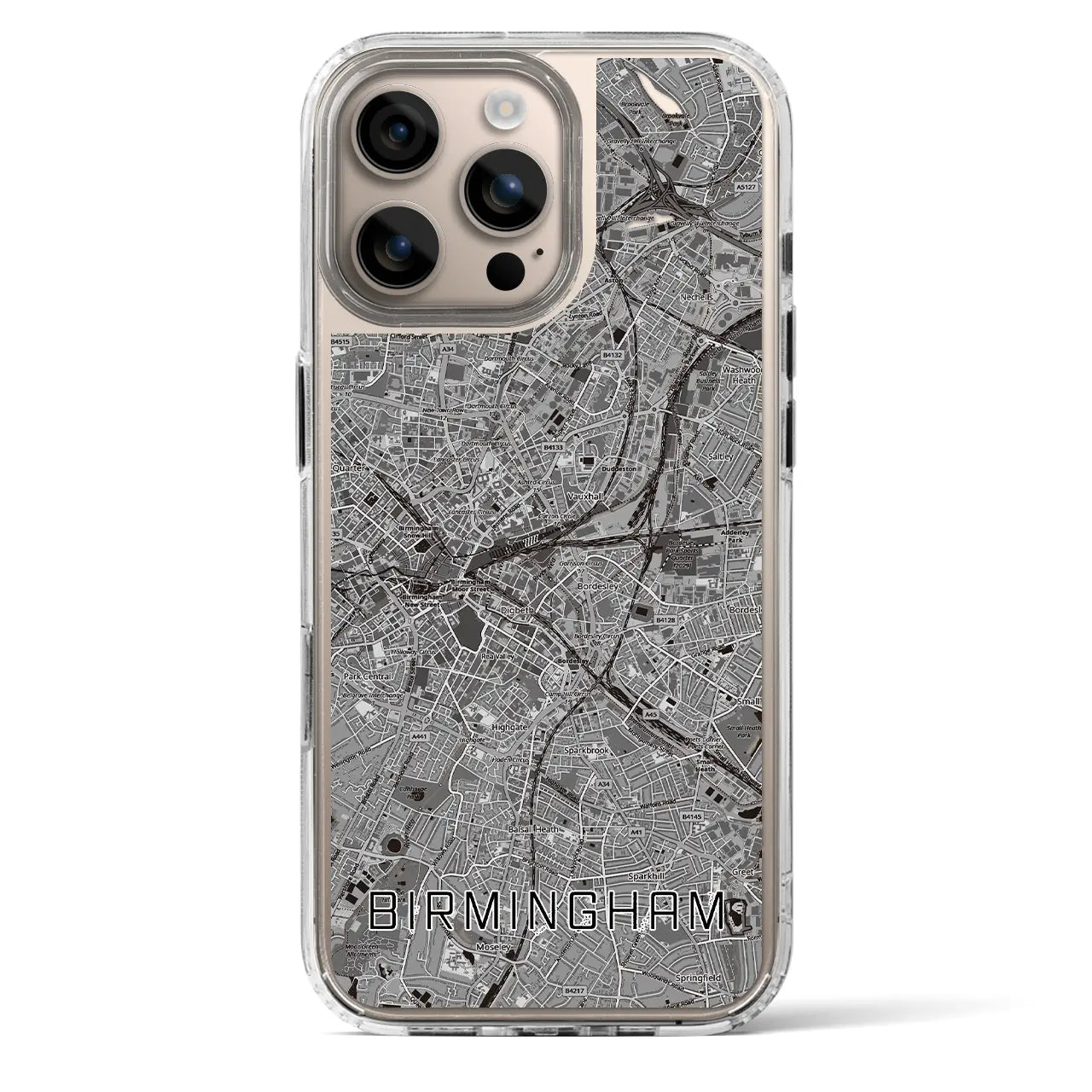 【バーミンガム（イギリス）】地図柄iPhoneケース（MagSafeタイプ）