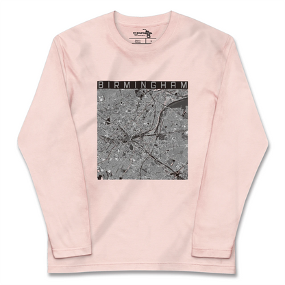 【バーミンガム（イギリス）】地図柄ロングスリーブTシャツ