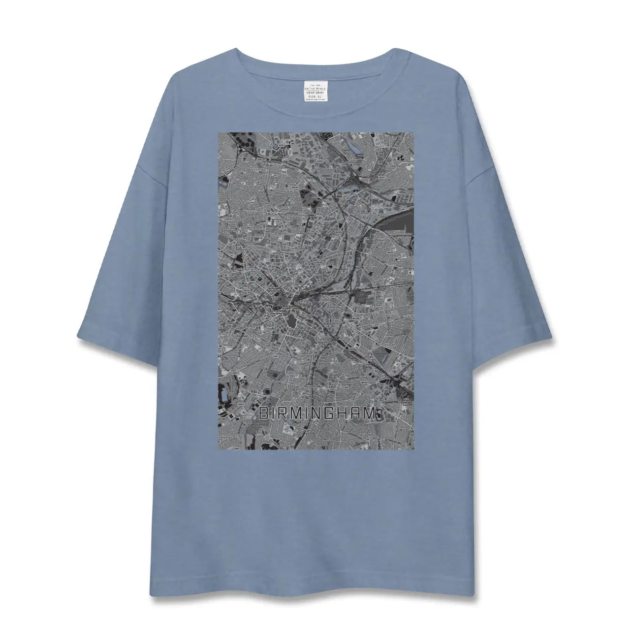 【バーミンガム（イギリス）】地図柄ビッグシルエットTシャツ