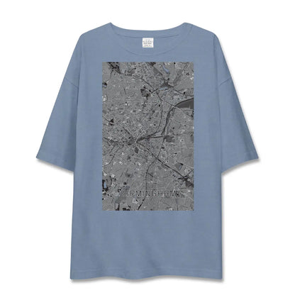 【バーミンガム（イギリス）】地図柄ビッグシルエットTシャツ