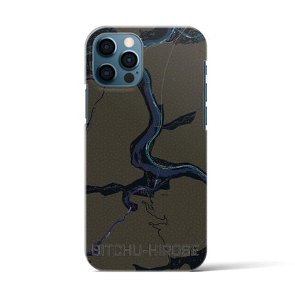 【備中広瀬（岡山県）】地図柄iPhoneケース（バックカバータイプ）