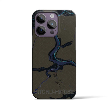 【備中広瀬（岡山県）】地図柄iPhoneケース（バックカバータイプ）