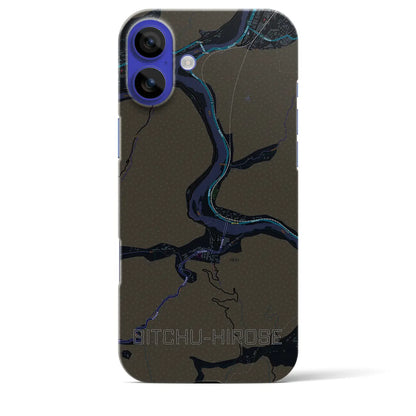 【備中広瀬（岡山県）】地図柄iPhoneケース（バックカバータイプ）