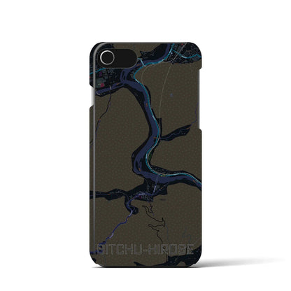 【備中広瀬（岡山県）】地図柄iPhoneケース（バックカバータイプ）