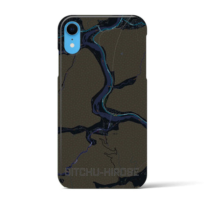 【備中広瀬（岡山県）】地図柄iPhoneケース（バックカバータイプ）