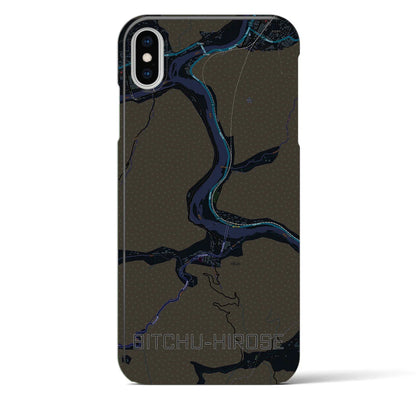 【備中広瀬（岡山県）】地図柄iPhoneケース（バックカバータイプ）