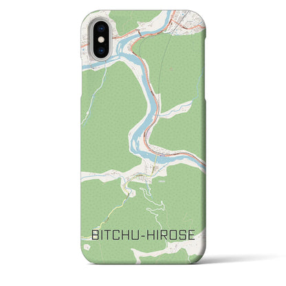 【備中広瀬（岡山県）】地図柄iPhoneケース（バックカバータイプ）