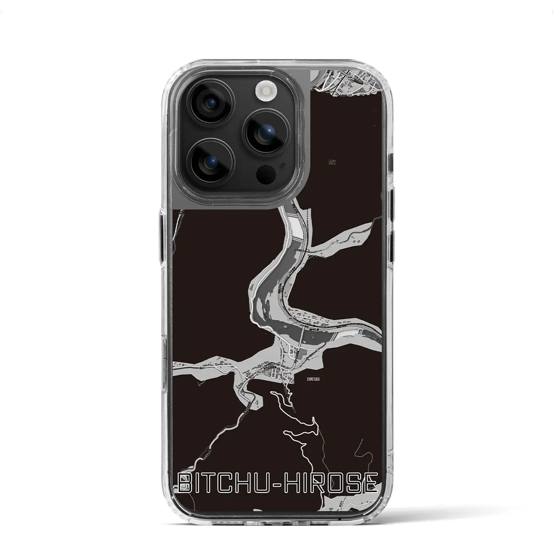 【備中広瀬(岡山県)】地図柄iPhoneケース(MagSafeタイプ)