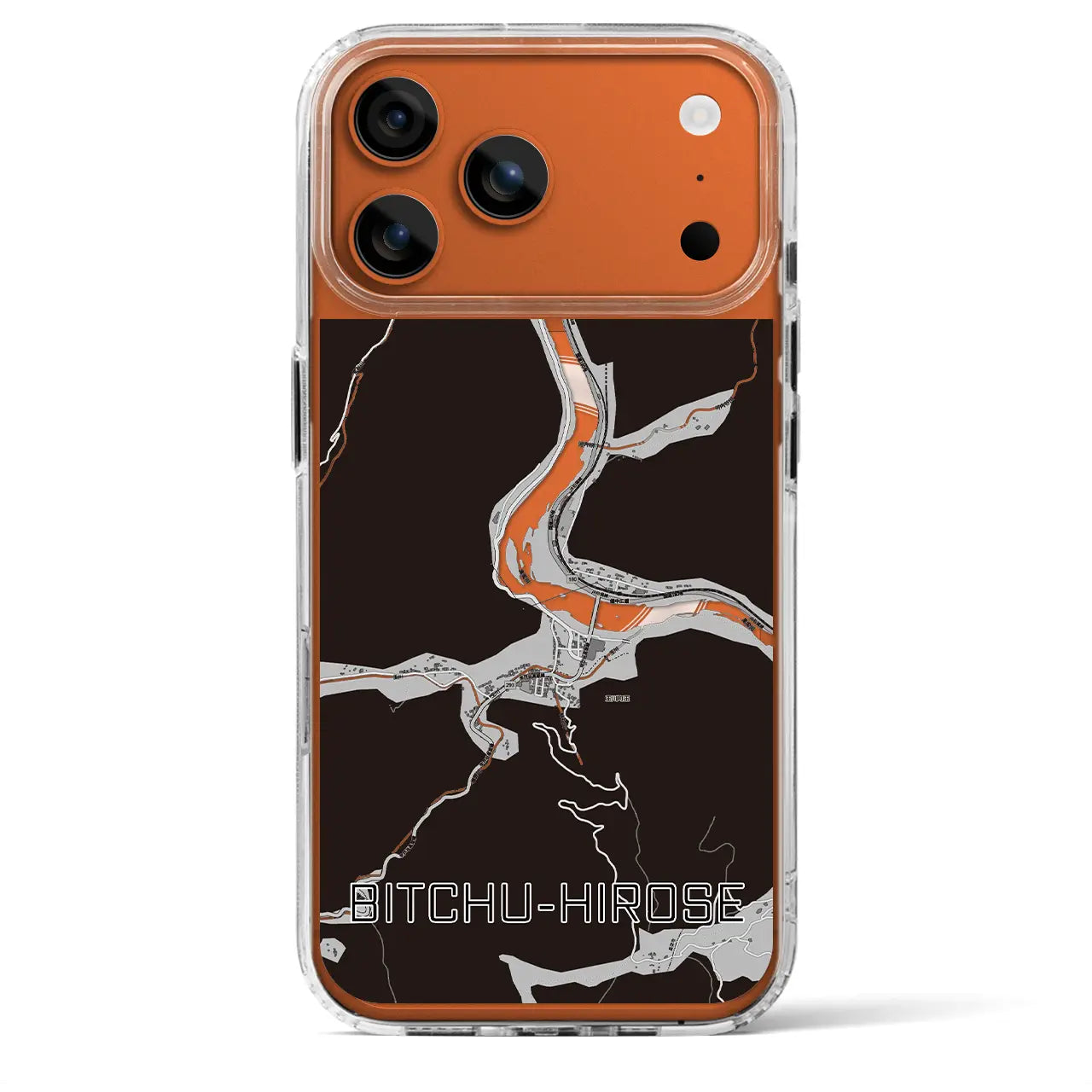 【備中広瀬（岡山県）】地図柄iPhoneケース（MagSafeタイプ）