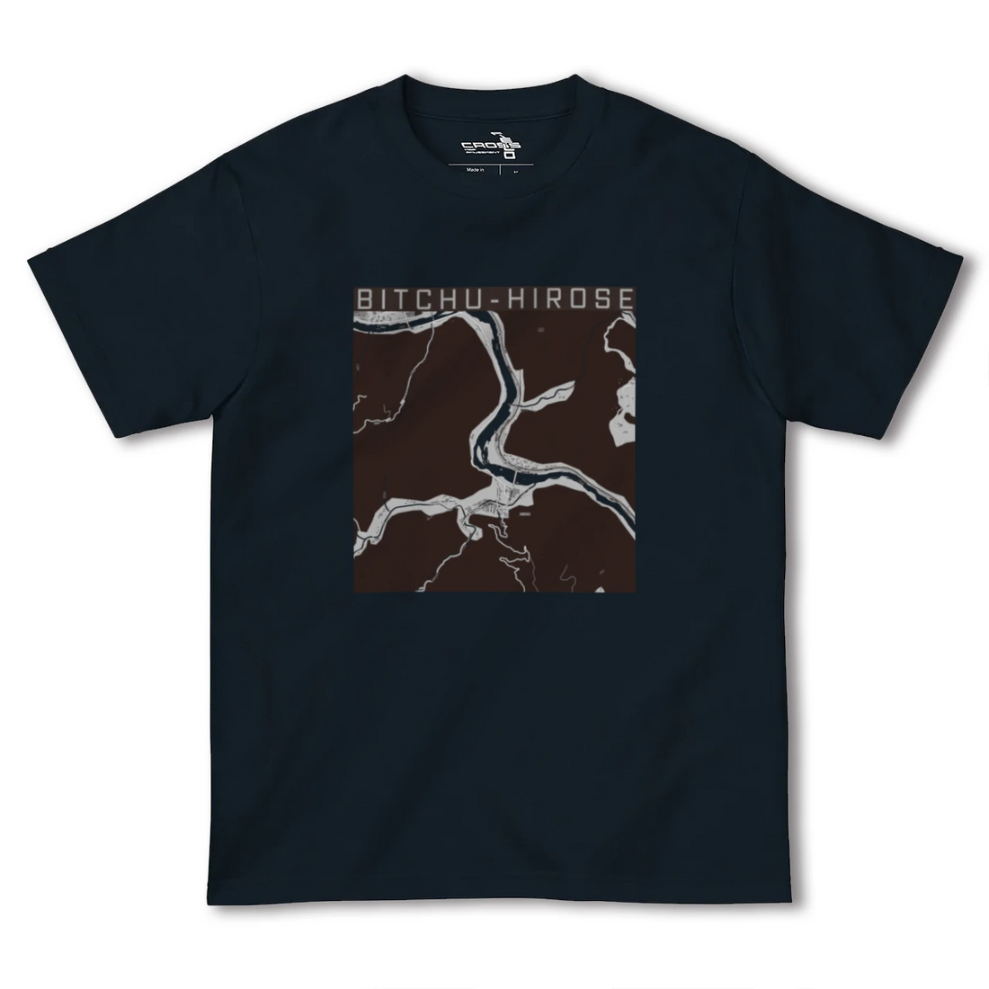 【備中広瀬(岡山県)】地図柄ヘビーウェイトTシャツ