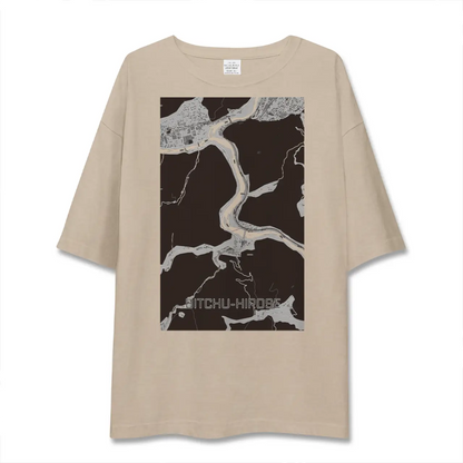 【備中広瀬（岡山県）】地図柄ビッグシルエットTシャツ