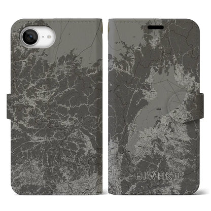 【琵琶湖2（滋賀県）】地図柄iPhoneケース（手帳タイプ）