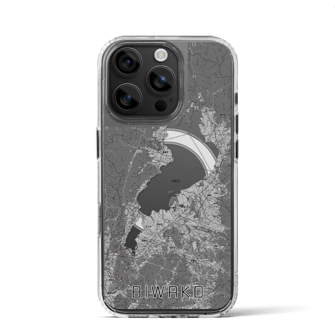 【琵琶湖2（滋賀県）】地図柄iPhoneケース（MagSafeタイプ）