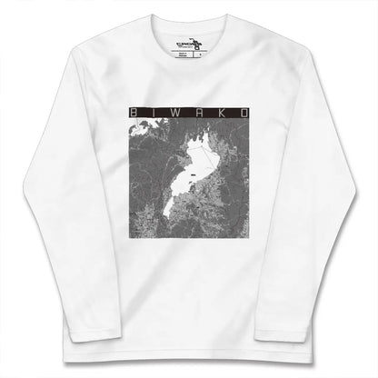 【琵琶湖2（滋賀県）】地図柄ロングスリーブTシャツ