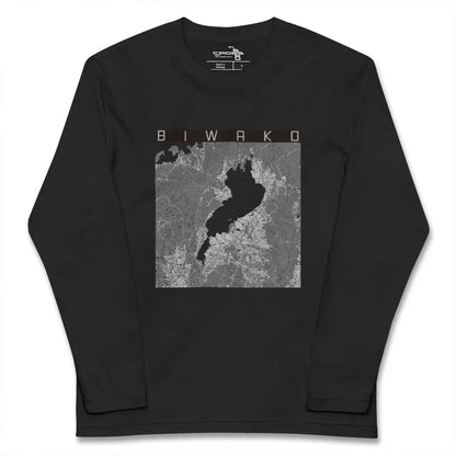 【琵琶湖2（滋賀県）】地図柄ロングスリーブTシャツ