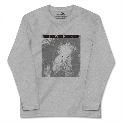 【琵琶湖2（滋賀県）】地図柄ロングスリーブTシャツ