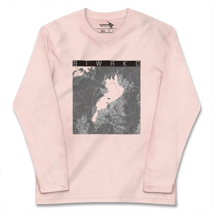 【琵琶湖2（滋賀県）】地図柄ロングスリーブTシャツ