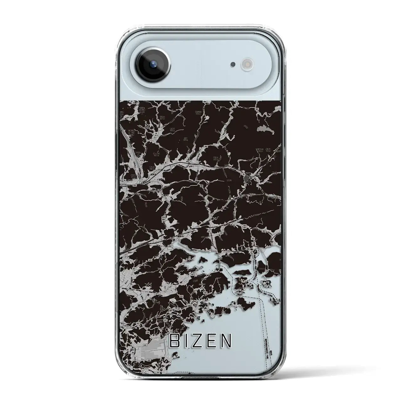 【備前（岡山県）】地図柄iPhoneケース（クリアタイプ）