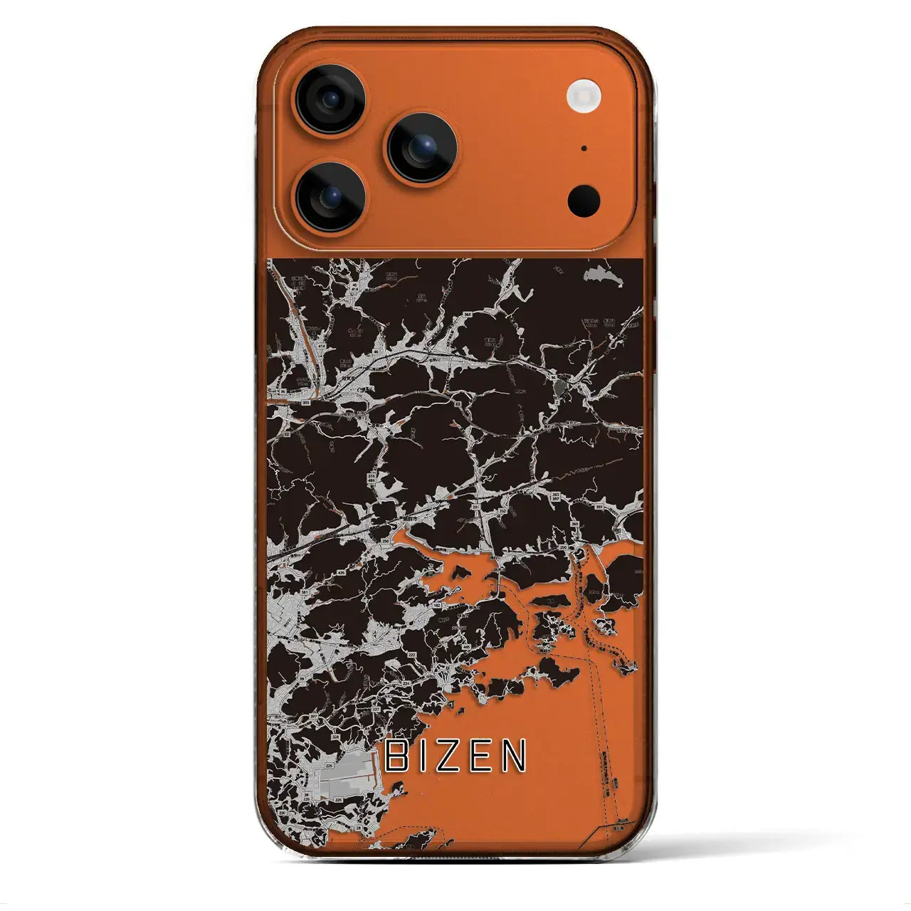 【備前（岡山県）】地図柄iPhoneケース（クリアタイプ）