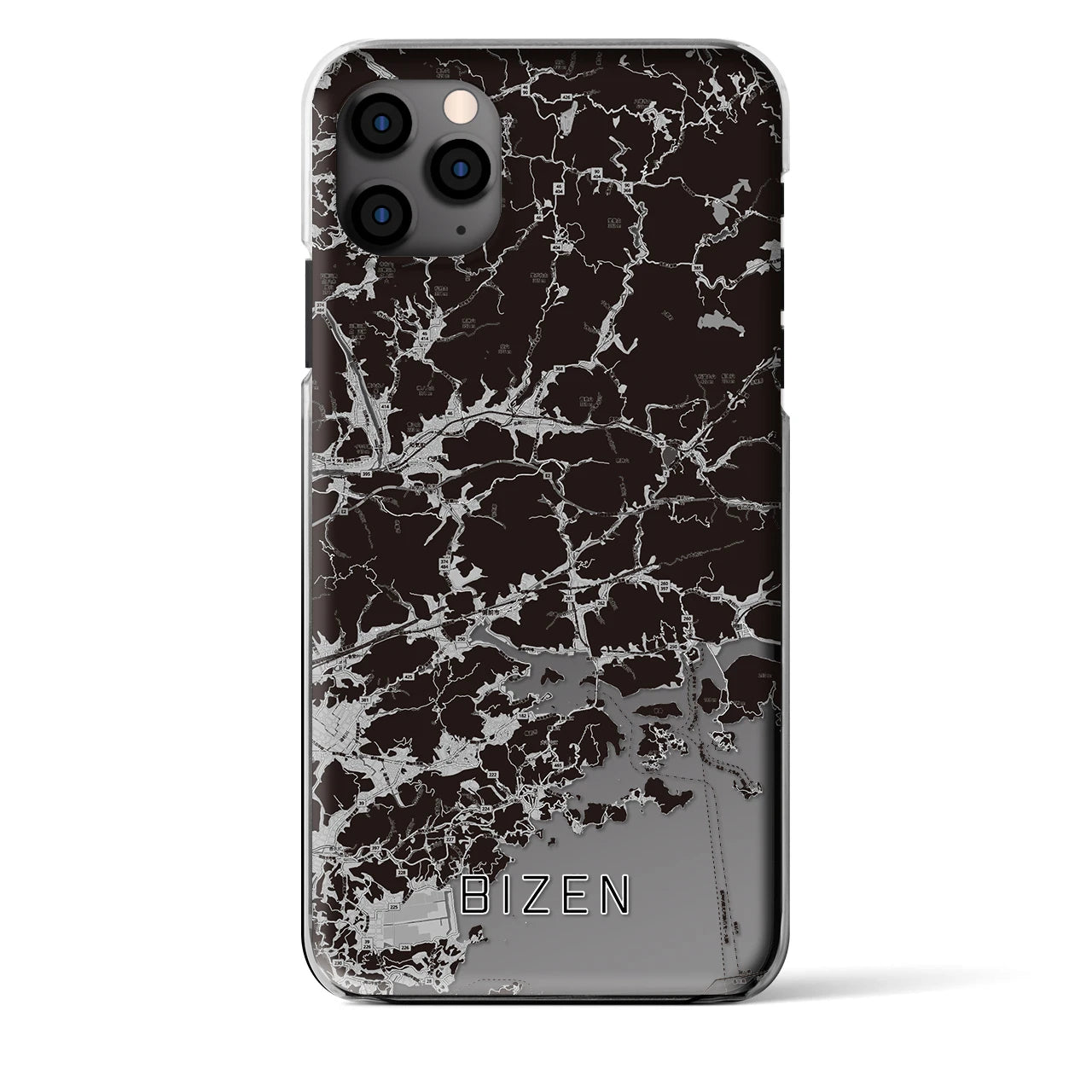 【備前（岡山県）】地図柄iPhoneケース（クリアタイプ）