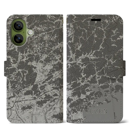 【備前（岡山県）】地図柄iPhoneケース（手帳タイプ）