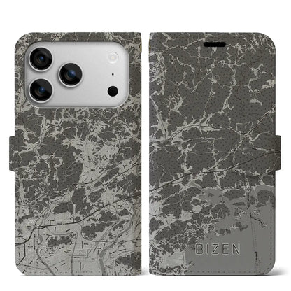 【備前（岡山県）】地図柄iPhoneケース（手帳タイプ）