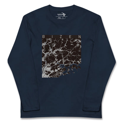 【備前（岡山県）】地図柄ロングスリーブTシャツ