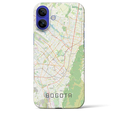 【ボゴタ（コロンビア）】地図柄iPhoneケース（バックカバータイプ）ブラック・iPhone 16 Pro Max 用