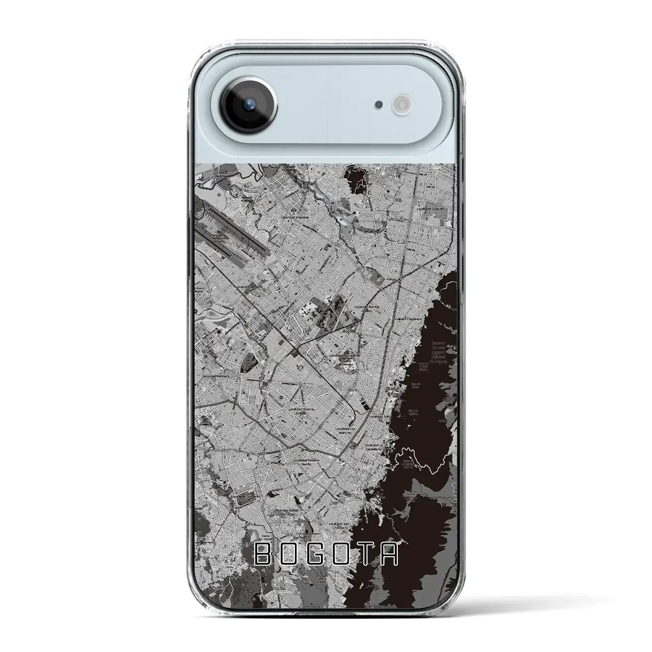 【ボゴタ（コロンビア）】地図柄iPhoneケース（クリアタイプ）