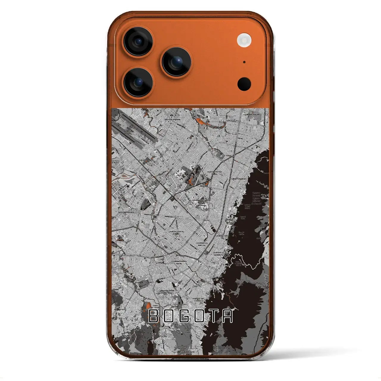 【ボゴタ（コロンビア）】地図柄iPhoneケース（クリアタイプ）