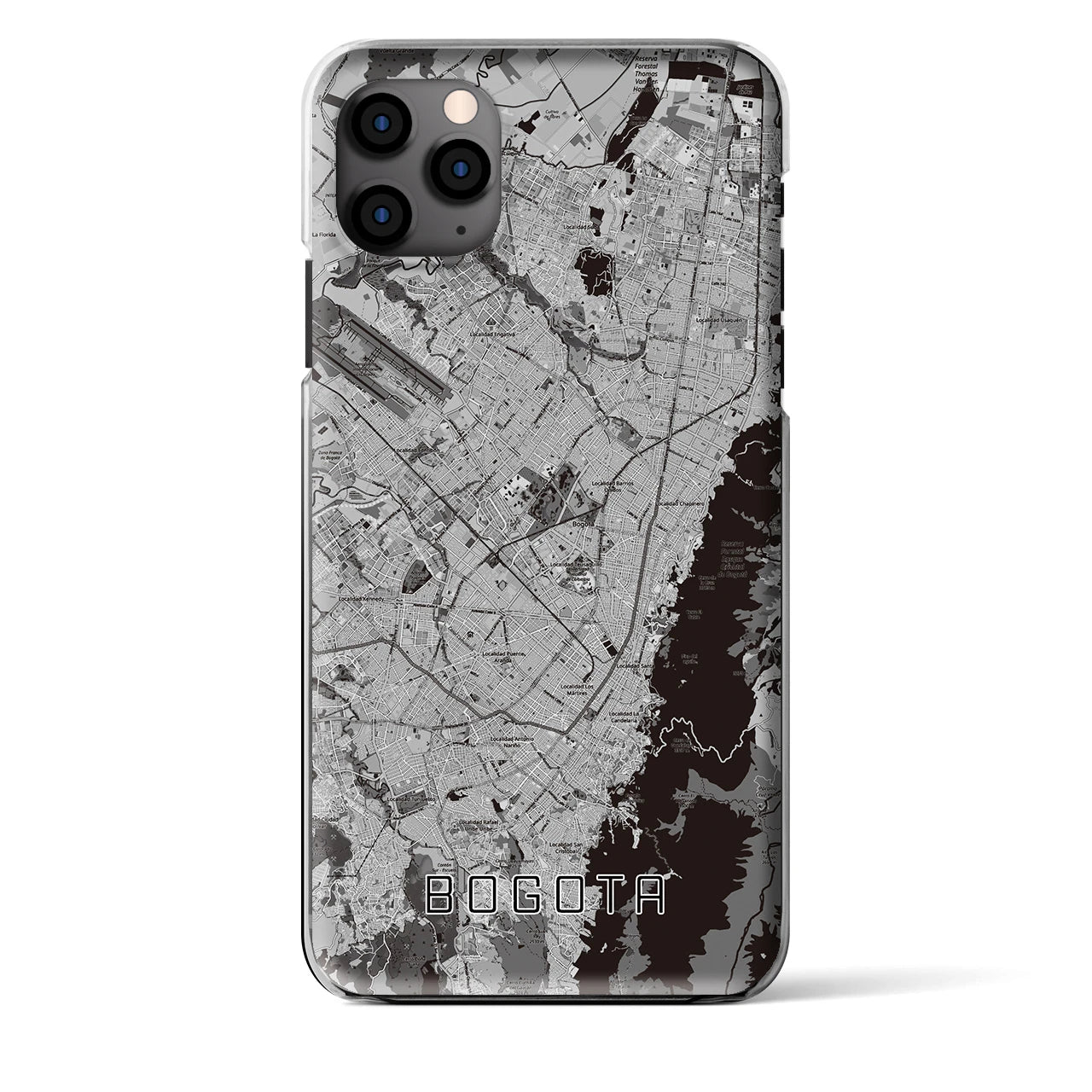 【ボゴタ（コロンビア）】地図柄iPhoneケース（クリアタイプ）