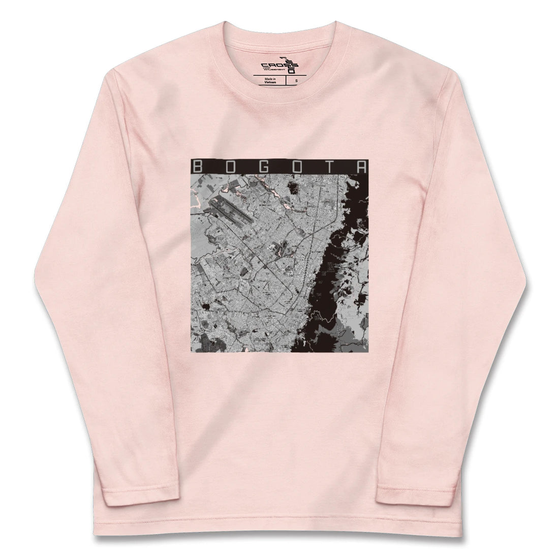 【ボゴタ（コロンビア）】地図柄ロングスリーブTシャツ