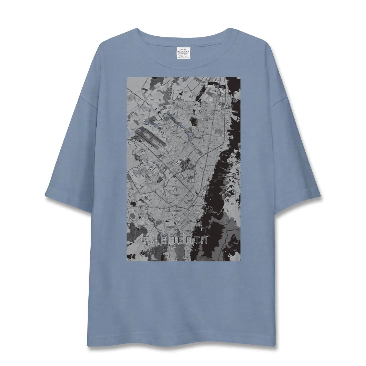 【ボゴタ（コロンビア）】地図柄ビッグシルエットTシャツ