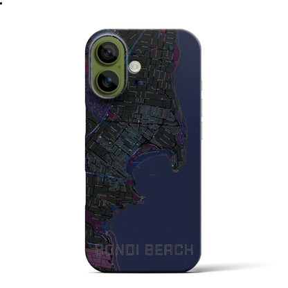 【ボンダイビーチ（オーストラリア）】地図柄iPhoneケース（バックカバータイプ）